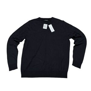 NWT Treasure & Bond Men's Cotton & Cashmere Crewneck Sweater Navy Size L 21x28